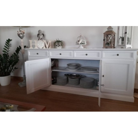 Credenza  Realizzata in legno massello di pioppo e MDF 205x42x86 cm