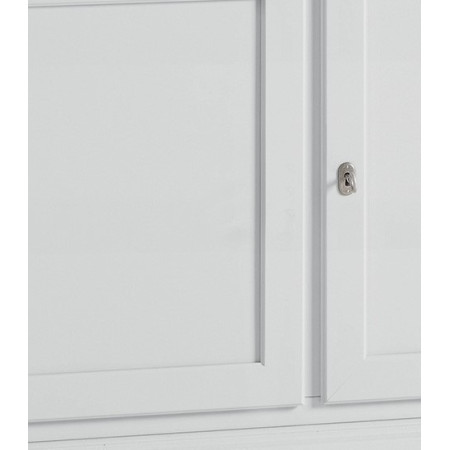 Mobile Elegante credenza in legno massello con finitura bianca opaca