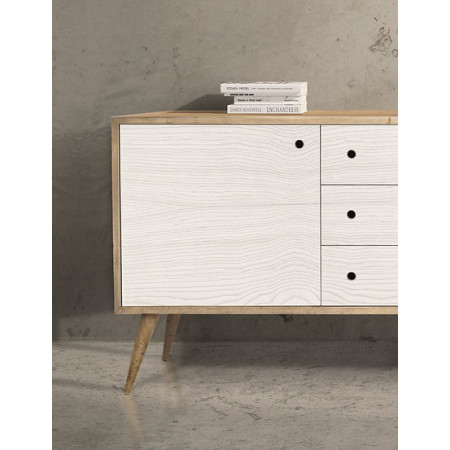 Credenza Abete Spazzolato Due Colori 185x50x84 cm