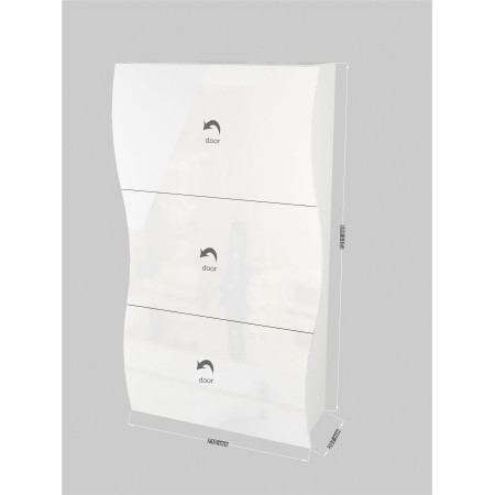 Scarpiera Elegante Bianco Lucido per Organizzare Scarpe