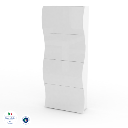 Scarpiera Elegante Bianco Lucido per Organizzare Scarpe