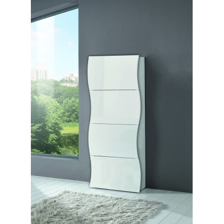 Scarpiera Elegante Bianco Lucido per Organizzare Scarpe
