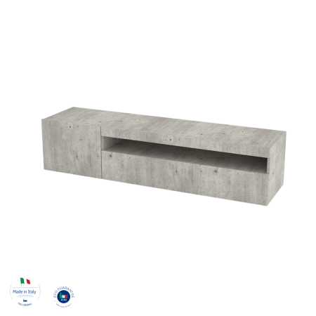 Mobile TV colore Grigio Cemento con Design Moderno e Spazio Funzionale