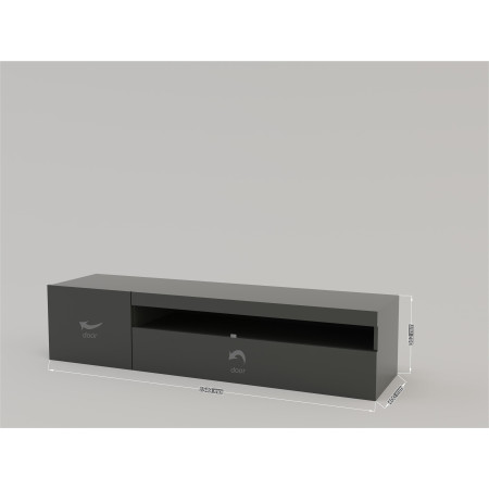 mobile porta TV basso grigio antracite lucido è perfetto per chi cerca un arredo moderno e funzionale.