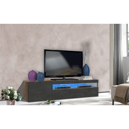 mobile porta TV da 155x40x36 cm unisce funzionalità e design con la sua struttura in legno melaminico