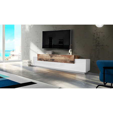 mobile porta TV combina stile e funzionalità con le sue dimensioni generose di 240x45x51 cm.