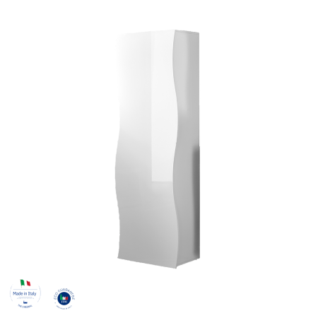 Armadio Design Bianco Lucido con Mensola e Asta Appendiabiti