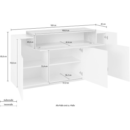 Credenza Moderna A 3 Ante Eleganza e Funzionalità