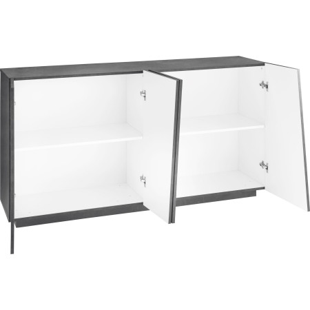 credenza piano in melaminico colore ardesia offre un aspetto moderno.