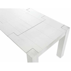 Tavolo allungabile in legno abete bianco 140-220x90 cm