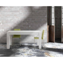 Tavolo da pranzo allungabile in legno abete bianco spazzolato 180 x 90