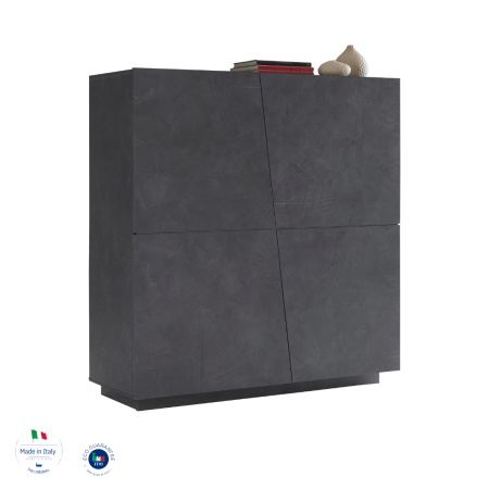 Credenza Moderna Grigio Antracite Design Funzionale per Soggiorno e Cucina