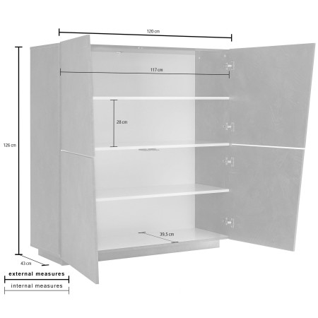 Credenza Antracite Design Innovativo e Pratico