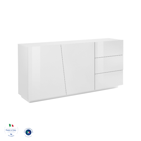 Credenza Moderna Da Soggiorno E Sala Da Pranzo 2 Ante 3 Cassetti