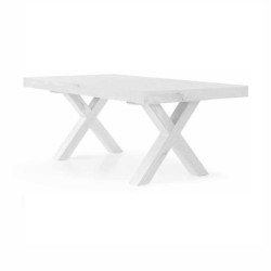 Tavolo da pranzo in legno bianco moderno 180/280 x 100