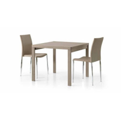 Tavolo allungabile moderno in legno apertura a libro 90x90 cm