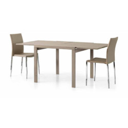 Tavolo allungabile moderno in legno apertura a libro 90x90 cm