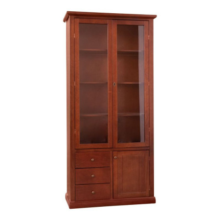 vetrina classica in legno noce lucido è un mobile di alta qualità e design elegante, realizzato in stile classico