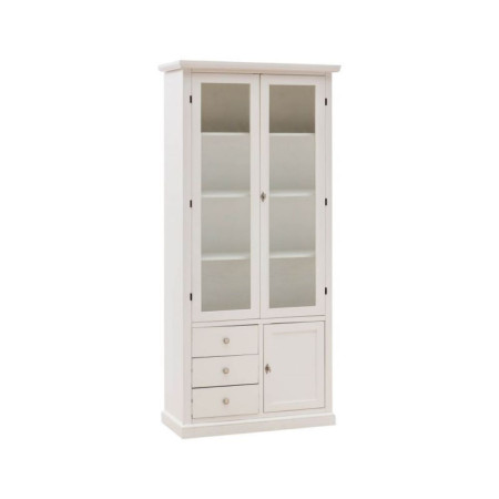 Elegante Vetrina in Legno Bianco per un Soggiorno Accogliente