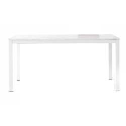 Tavolo allungabile in legno frassinato struttura in metallo 120x80x75 cm  Con un'allunga da 50 cm, in stile moderno.