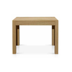 Tavolo da pranzo allungabile in rovere naturale  
 in rovere naturale con un'allunga da 50 cm in stile moderno.