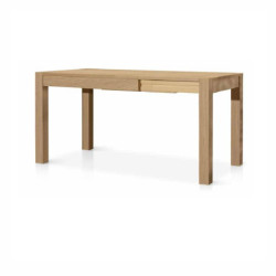 Tavolo da pranzo allungabile in rovere naturale 120x80x75 cm