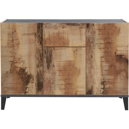 Credenza SUNRISE 3 ante + 1 cassetto, acero pereira/ardesia