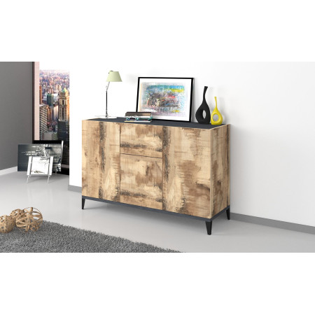 Eleganza naturale: Credenza SUNRISE 3 ante + 1 cassetto finitura acero pereira