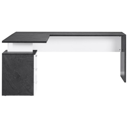 Scrivania Elegante Bianco Lucido per Ufficio Moderno