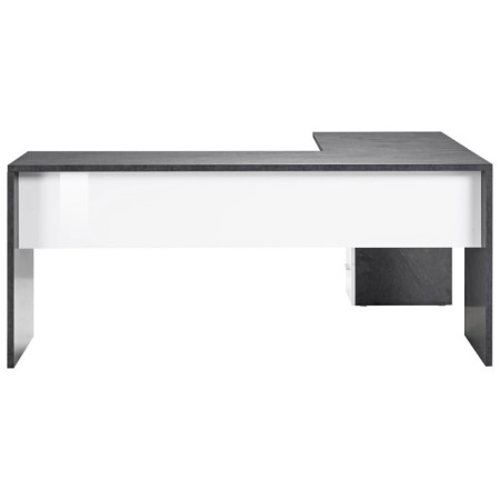 Scrivania Elegante Bianco Lucido per Ufficio Moderno