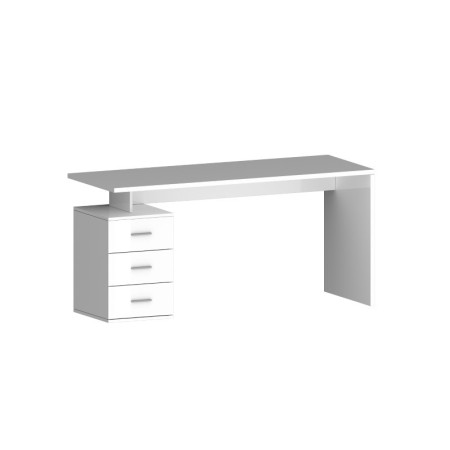 Scrivania Elegante Bianco Lucido per Ufficio Moderno