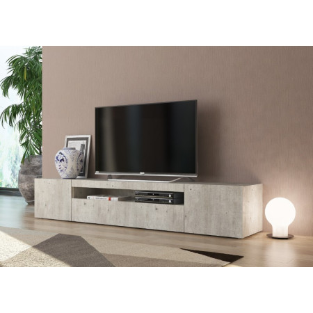 Porta TV Moderno Cemento per Soggiorno