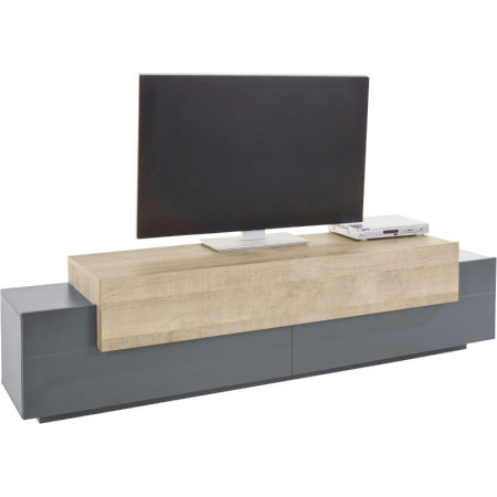 Elegante Porta TV Antracite e Oak