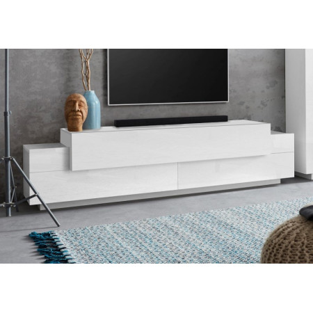Porta TV Moderno Bianco Laccato per Soggiorno