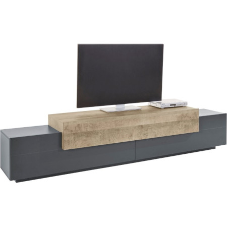 Porta TV Moderno Antracite e Oak per Soggiorno