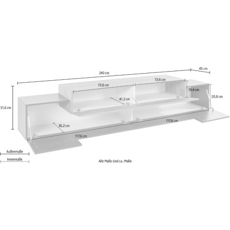 Porta TV Elegante Antracite e Oak per Casa