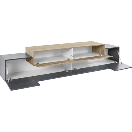 Porta TV Elegante Antracite e Oak per Casa