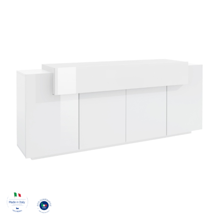 Credenza Elegante 4 Ante Bianco Laccato per Casa