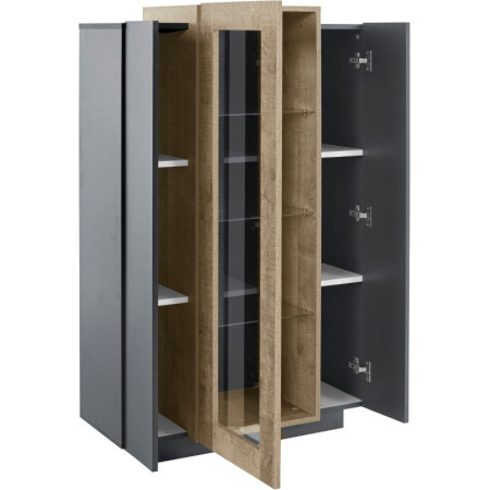 etrina Elegante Antracite e Oak per Casa moderna