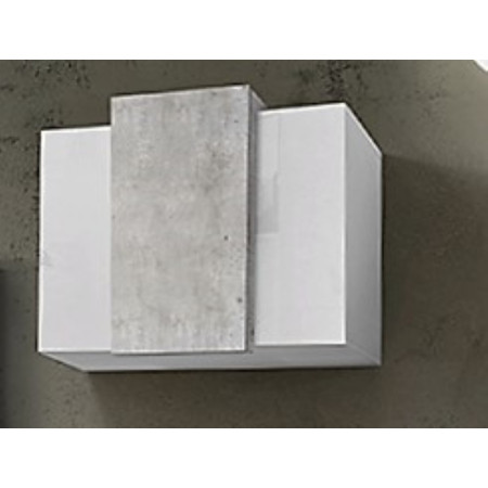 Pensile elegante Bianco e Cemento per Casa Moderna