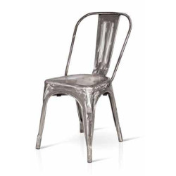 Sedie  in metallo grigio. Set da 4