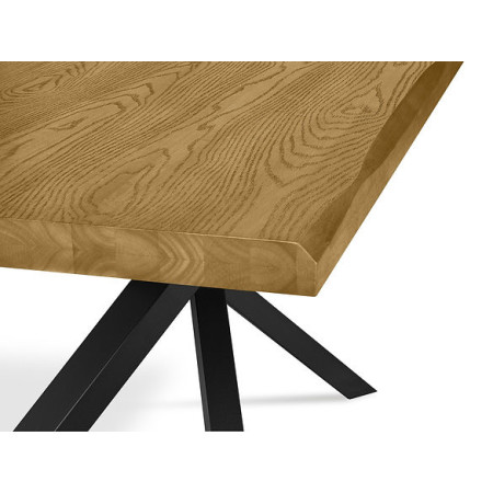 Tavolo moderno Trend con piano legno massiccio moderno