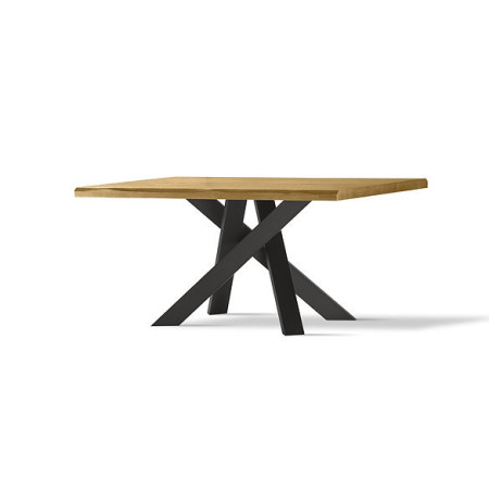 Tavolo moderno Trend con piano legno massiccio moderno