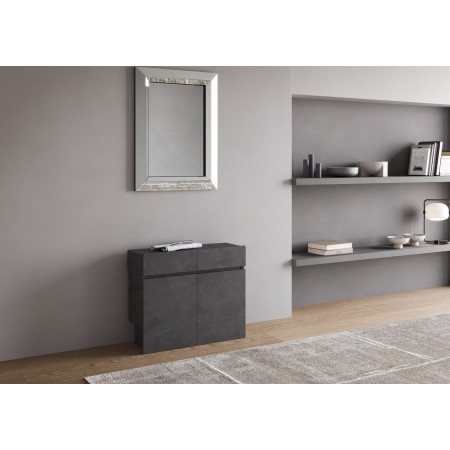 Consolle allungabile 90x42/302 cm allunghe interne con panca