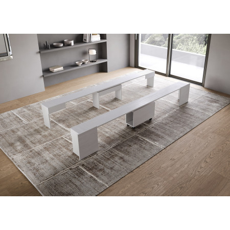 Consolle allungabile 90x42/302 cm allunghe interne con panca