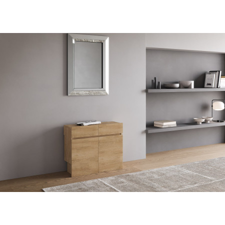 Consolle allungabile 90x42/302 cm allunghe interne con panca