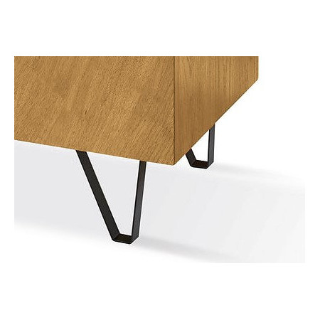 credenza moderna 4 ante e ripiano regolabili incline in legno massello