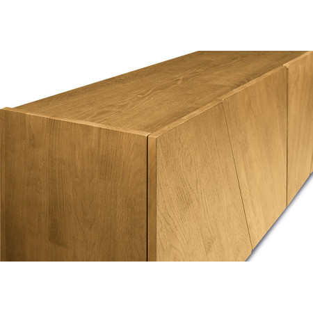 credenza moderna 4 ante e ripiano regolabili incline in legno massello