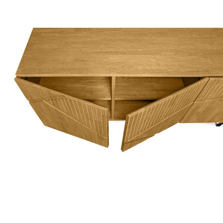 credenza moderna 4 ante e ripiani regolabili cress in legno massello