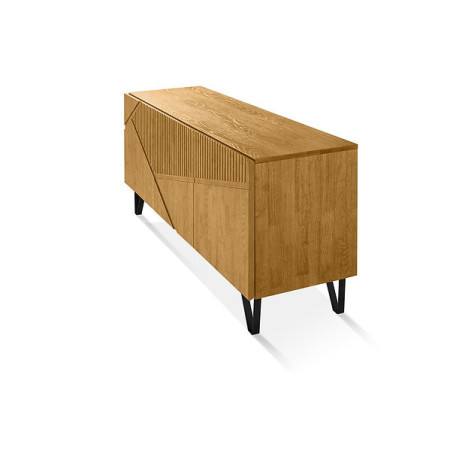 credenza moderna 4 ante e ripiani regolabili cress in legno massello